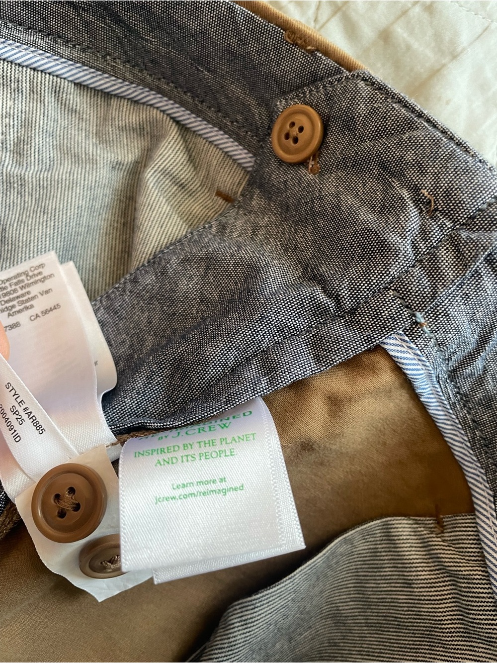 J. CREW 484 Slim-fit stretch chino pant in River Brown Size 32/30 NWD $98 AR885 - Picture 7 of 10